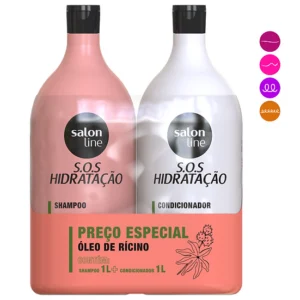 Kit Shampoo, Acondicionador SL SOS Hidratación Oleo de Ricino